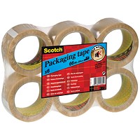 Scotch Packaging Tape Heavy 50mmx66m Clear (Pack of 6) PVC5066F6 T