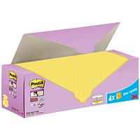 Post-it Super Sticky Z-Notes Value Pack, 76 x 76mm, Yellow, Pack of 24 x 90 Z-Notes