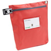 Versapak Medium Secure Cash Bag, 267x267x50mm, Red