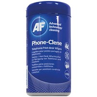 AF Phone-Clene Telephone Wipes, Tub of 100