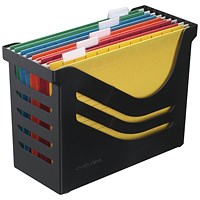 Jalema Recycled Office Box with 5 Suspension Files, A4, Black