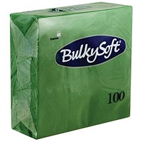 2-Ply Napkins, 330mmx330mm, Green, Pack of 100
