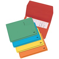 Elba StrongLine Document Wallets, 260gsm, Foolscap, Assorted, Pack of 25