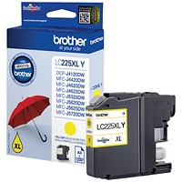 Brother LC225XLY Yellow High Yield Inkjet Cartridge