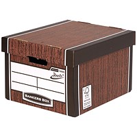 Bankers Box Premium Presto Classic Box, Woodgrain, Pack of 5