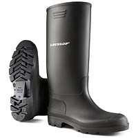 Dunlop Pricemastor PVC Non-Safety Wellington Boots, Black, 13