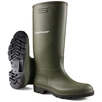 Dunlop Pricemastor PVC Non-Safety Wellington Boots, Green, 4
