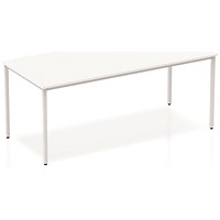 Impulse Rectangular Table, 1800mm, White, Silver Box Frame Leg