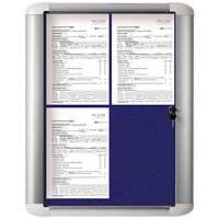 Bi-Office External Display Case, 450x614mm, Blue
