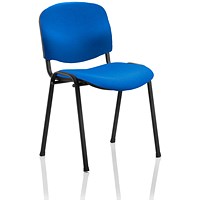 ISO Black Frame Stacking Chair, Blue