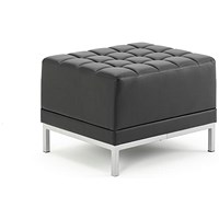 Infinity Leather Modular Cube Chair, Black
