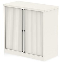 Qube by Bisley Low Tambour Unit, Supplied Empty, 1000x470x1000mm, Chalk White