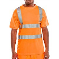 Beeswift Crew Neck T-Shirt, Orange, XL