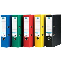 Elba A4 Lever Arch Files, 80mm Spine, Assorted, Pack of 10