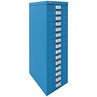 Bisley 15 Multidrawer Cabinet, Azure Blue