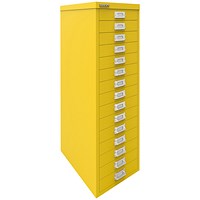 Bisley 15 Multidrawer Cabinet, Canary Yellow
