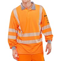 Beeswift Arc Flash GO-RT Polo Shirt, Orange, Large