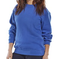Beeswift Polycotton Sweatshirt, Royal Blue, 2XL