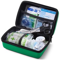 Click Medical Bs8599-1 Travel First Aid Kit In Small Feva Case Green