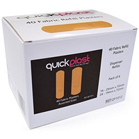 Quickplast Fabric Plasters, 2 Assorted Sizes, Pack of 240