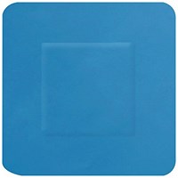 Hygioplast Detectable Square Plasters, 38x38mm, Blue, Pack of 100