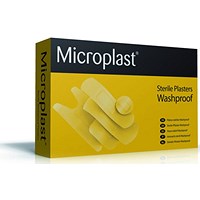 Microplast Washproof Spot Plasters, 2.2cm, Pack of 100