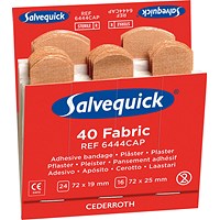 Salvequick Fabric Plasters Refill, 2 Assorted Sizes, Pack of 240
