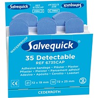 Salvequick Detectable Plasters Refill, 2 Assorted Sizes, Pack of 210