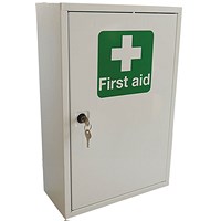 Click Medical Single Door Metal First Aid Cabinet