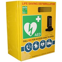 Click Medical Defibrillator Stainless Steel Cabinet, With Lock & Electrics