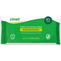 Clinell Biodegradable Surface Wipes, Pack of 60 Wipes