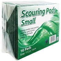 Economy Scourer Flat 150x115mm Green (Pack of 10) VOW/SC.01/10