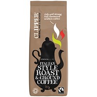 Clipper Fairtrade Organic Roast and Ground Italian Style Coffee, 227g