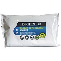 Dirteeze Antiviral Hand And Surface Wipes, 100 Sheets