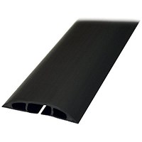 D-Line Light Duty Floor Cable Cover, 17x9mm Channel, 1.8m Wide, Black