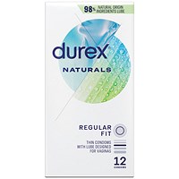 Durex Naturals Thin Condoms, Pack of 12