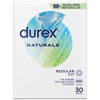 Durex Naturals Thin Condoms, Pack of 30