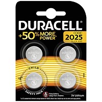 Duracell 2025 Lithium Batteries, Pack of 4