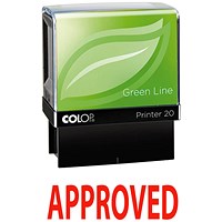 Colop Green Line Word Stamp, Approved, Red