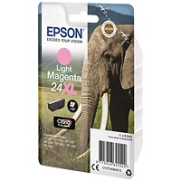 Epson 24XL Elephant Light Magenta High Yield Inkjet Cartridge
