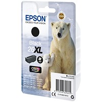 Epson 26XL Ink Cartridge Premium Claria Polar Bear Black C13T26214012