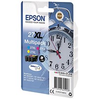 Epson 27XL High Yield Inkjet Cartridge Colour Multipack, 3 cartridges, Cyan, Magenta and Yellow