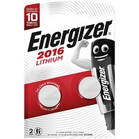 Energizer CR2016 Lithium Batteries, Pack of 2