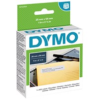 Dymo 11352 LabelWriter Thermal Return Address Labels, Black on White, 25x54mm, 500 Labels Per Roll