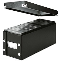 Leitz Wow Click And Store Storage Box, For DVD's, Black