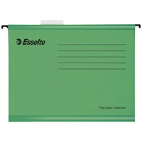 Esselte Classic Suspension Files, A4, Green, Pack of 25