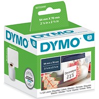 Dymo 99015 LabelWriter Diskette Thermal Labels, Black on White, 70mmx54mm, Pack of 320