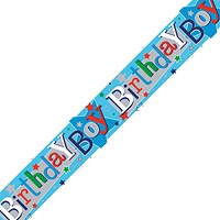 Birthday Boy Banner Blue (Pack of 6)