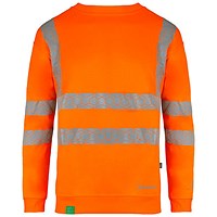 Envirowear Hi-Vis Sweatshirt, Orange, Small