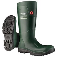 Dunlop Purofort Fieldpro Full Safety Wellington Boots, Green, 11